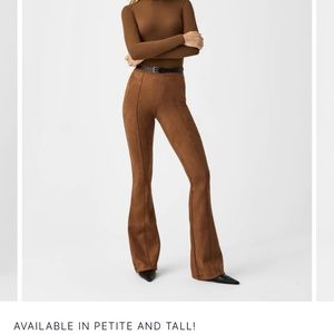 Faux Suede Flare Pants Spanx NWT